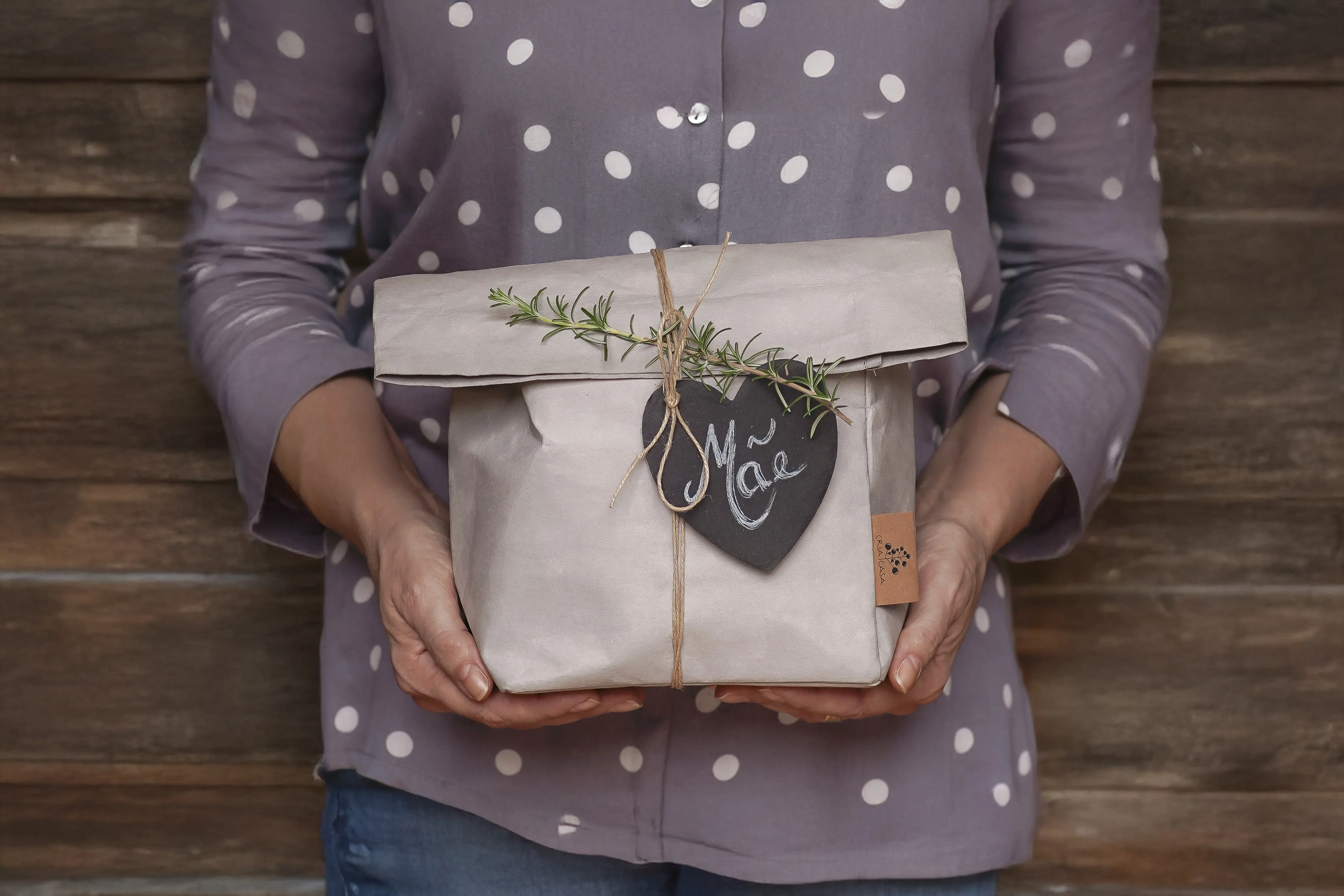 Bolsa tote de papel lavável