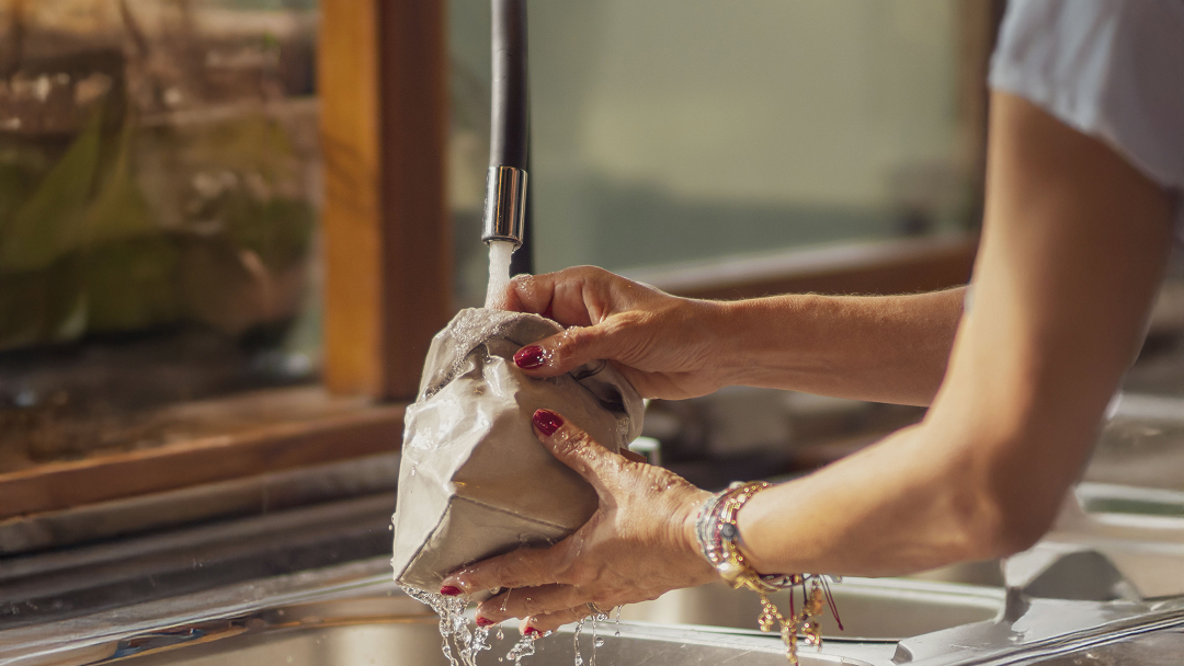Textura do papel lavável — material vegano e sustentável importado da Alemanha