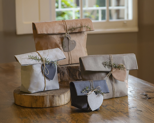 Bolsa de papel lavável Cria Casa — aplicação criativa e funcional do material